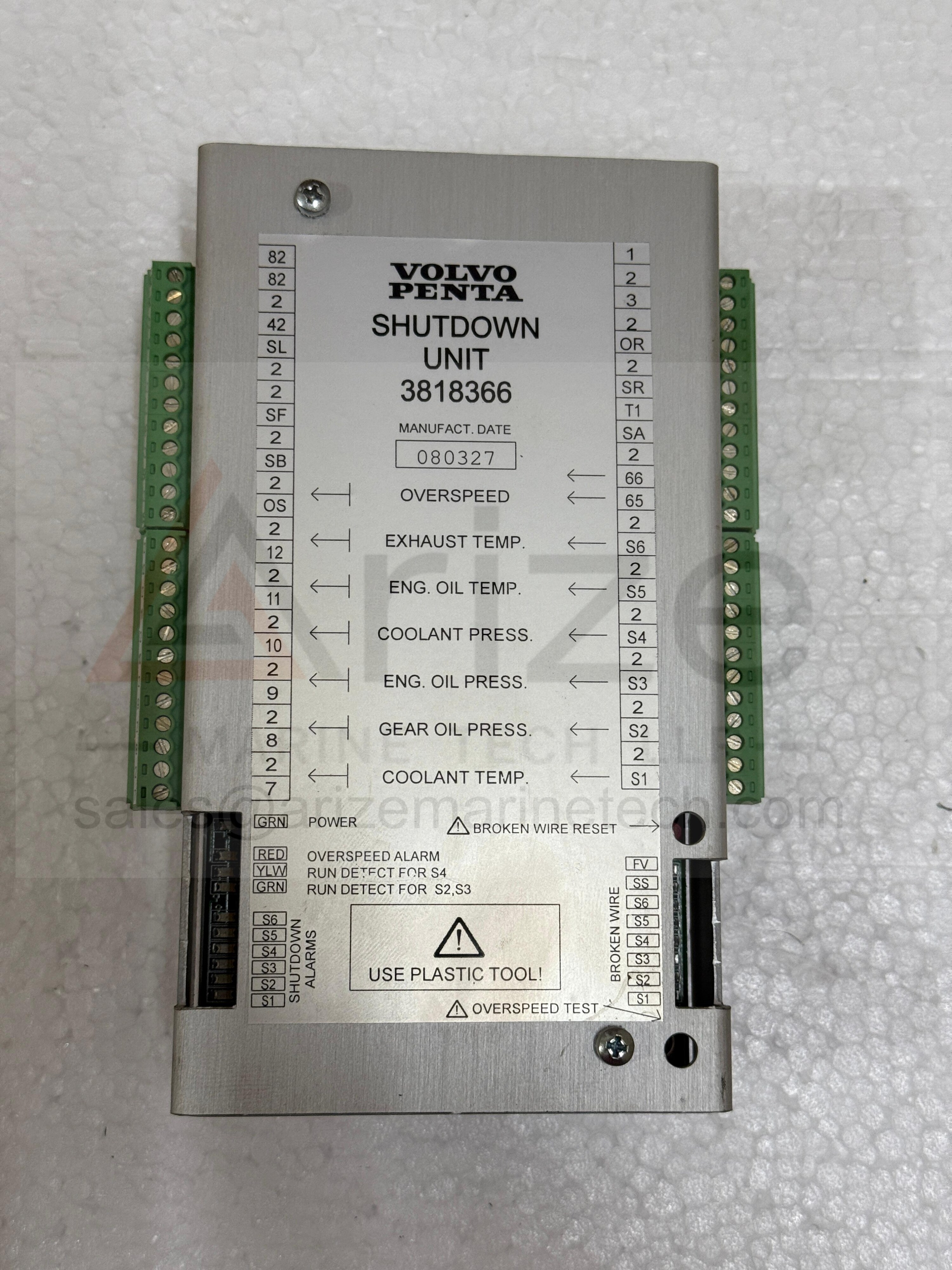 VOLVO PENTA SHUTDOWN UNIT 3818366 NEW TESTED